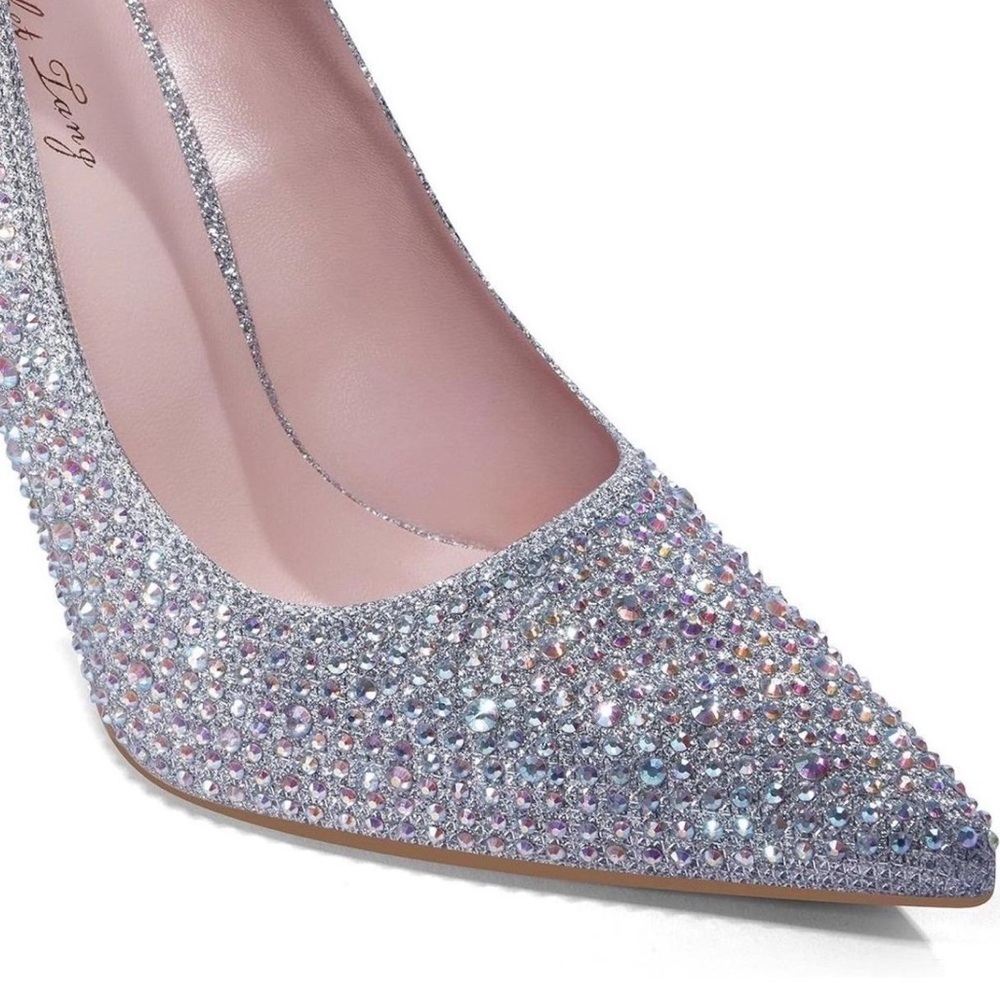 Sparkling Silver Rhinestone Heels - Picture 2 of 11